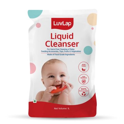 LuvLap Baby Liquid Bottle Cleanser Refill Pack, 1 L