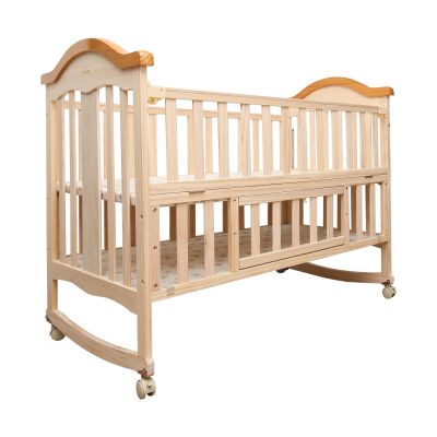 LuvLap Baby Wooden Cot, C-70, Beige