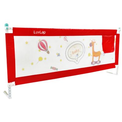 LuvLap Comfy Baby Bed Rail, Red