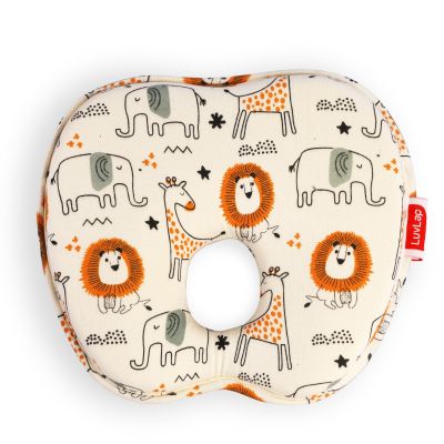 LuvLap Memory Foam Baby Head Shaping Pillow (Orange)
