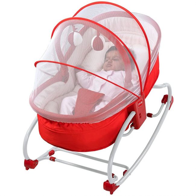 3-in-1 Baby Rocker & Napper Red