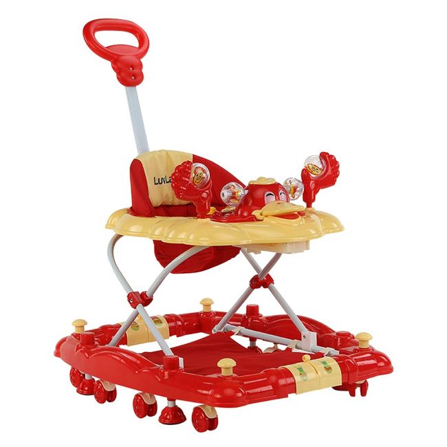 Comfy Baby Walker cum Rocker Red