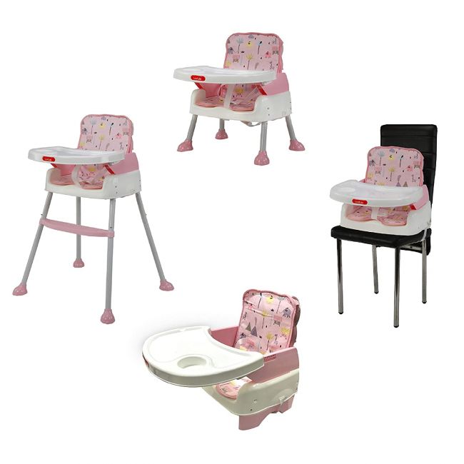 4-in-1 Baby High Chair Pink