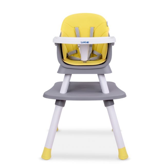 Luvlap Multifunctional 6 in 1 High chair, Grey & Yellow 