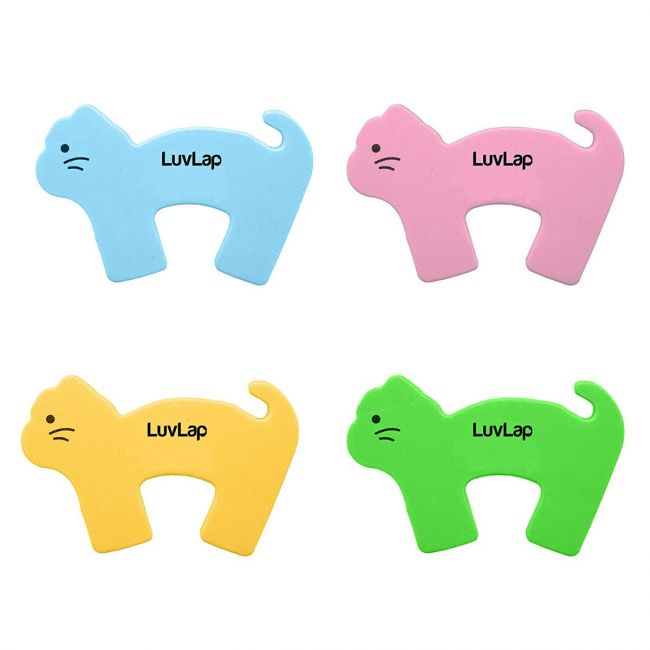 Luvlap Baby Safety Door Stopper Finger Pinch Guard Pack of 4, Multicolor