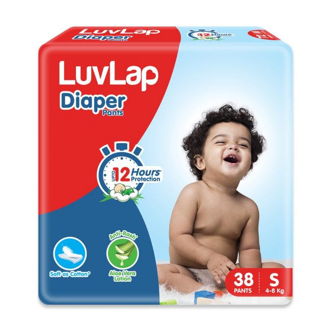 LuvLap Diaper Pants Small, 38 Count, with upto 12 Hour protection