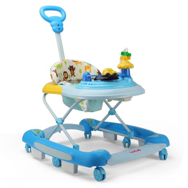 LuvLap Comfy Baby Walker & Rocker (Blue)