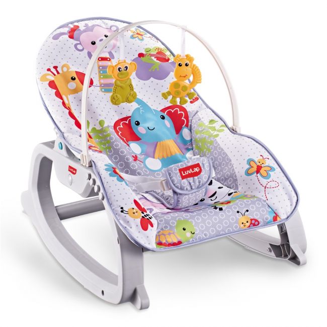 LuvLap Animal Kingdom 3-In-1 Baby Rocker (Lion)