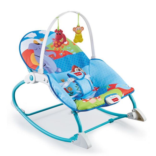 LuvLap Happy Jungle Newborn to Toddler Portable Rocker Cum Bouncer, Multicolor, Giraffe
