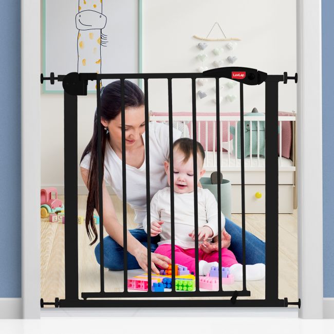 LuvLap Indoor Baby Safety Gate, Black