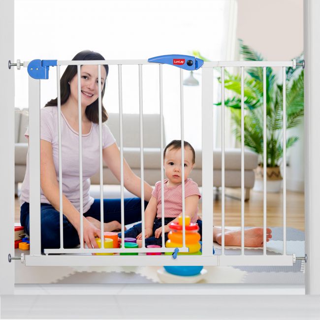 LuvLap Indoor Baby Safety Gate 105-115cm Wide, White