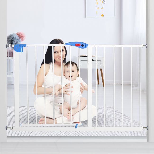 LuvLap Indoor Baby Safety Gate 120-125cm Wide, White