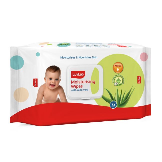 Aloe Vera Baby Wipes with Lid 72 Pcs