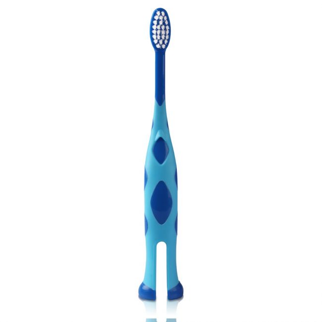 LuvLap Tiny Giffy Kids Toothbrush (Assorted Colors, Colors may vary)