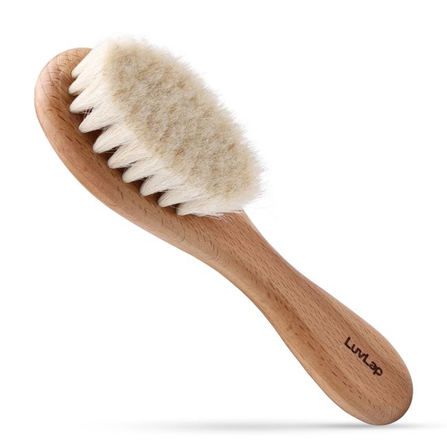 LuvLap Wooden Baby Hair Brush With Natural Bristles