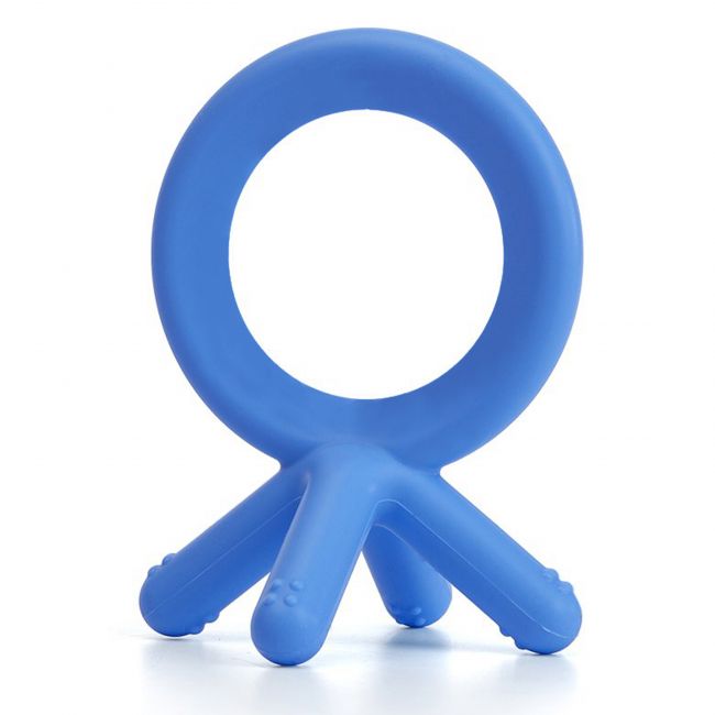 LuvLap Silicone Baby Teether (Blue)