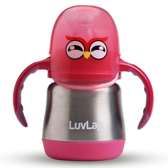 LuvLap 3 In 1 Steel Baby Bottle Cum Sipper, 240 Ml