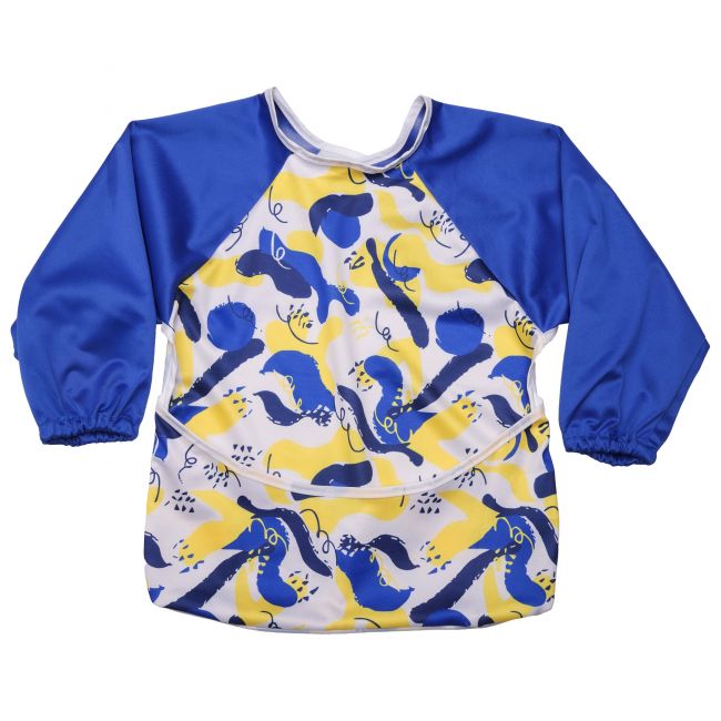 LuvLap Baby Long Sleeve Bib,  Blue