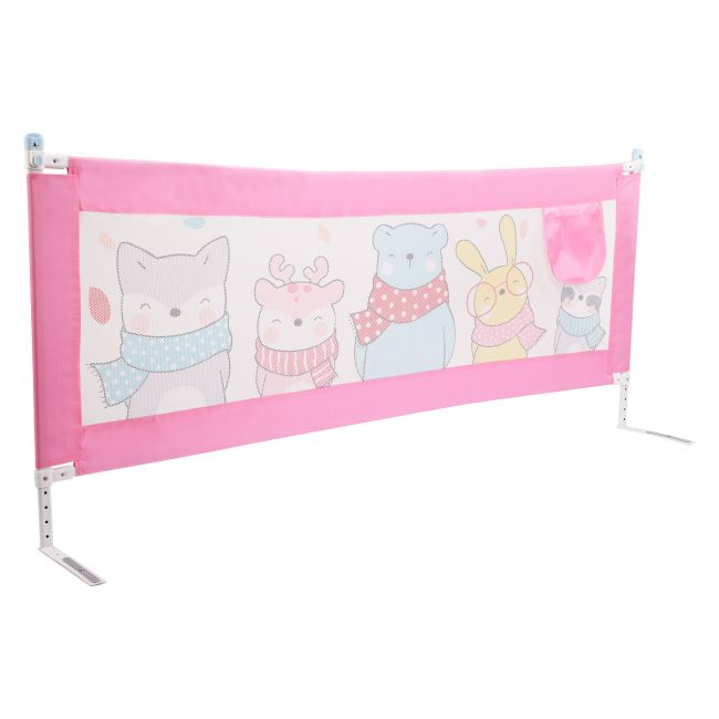 LuvLap Bed Rail Guard  (Pink- Printed)