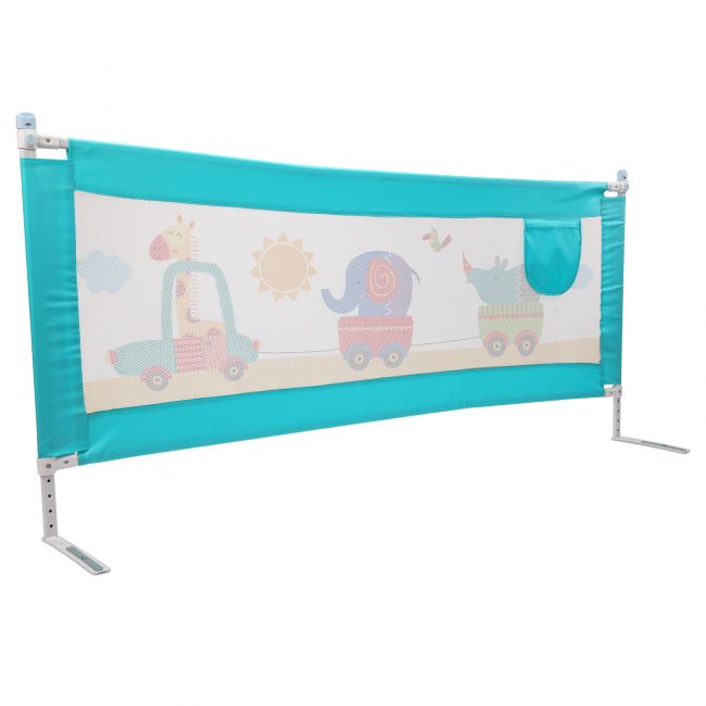 LuvLap Bed Rail Guard  (Blue- Printed)
