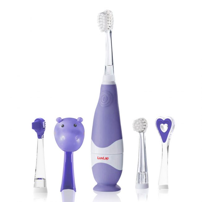 LuvLap Joy Baby Sonic Infant & Toddler Electric Toothbrush, Purple