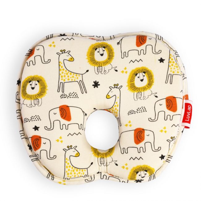 LuvLap Memory Foam Baby Head Shaping Pillow (Mustard)
