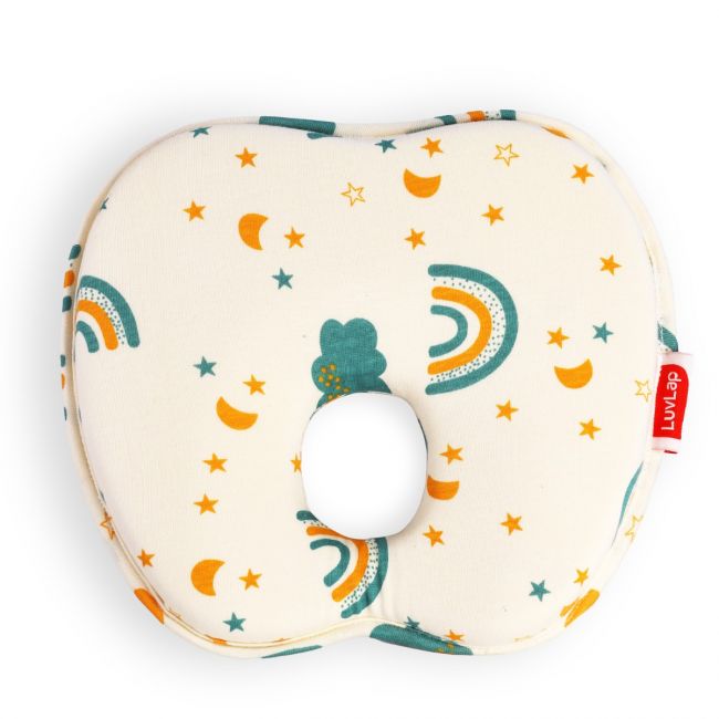 LuvLap Memory Foam Baby Head Shaping Pillow (Teal)