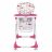 LuvLap Royal High Chair with Adjustable 7 Heights with Wheels, for 6 to 36 Months Baby - Pink