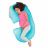 LuvLap C - Shaped Pregnancy Pillow - Full Body Maternity Support for Restful Sleep, Pain Relief, Back support - Hypoallergenic & Washable Cover, Ideal for Pregnant Women & Nursing Moms (Blue Radiance)