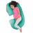LuvLap C - Shaped Pregnancy Pillow - Full Body Maternity Support for Restful Sleep, Pain Relief, Back support - Hypoallergenic & Washable Cover, Ideal for Pregnant Women & Nursing Moms (Teal)
