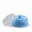 LuvLap Baby Powder Storage Container with Soft Acrylic Puff, BPA Free, (Blue)